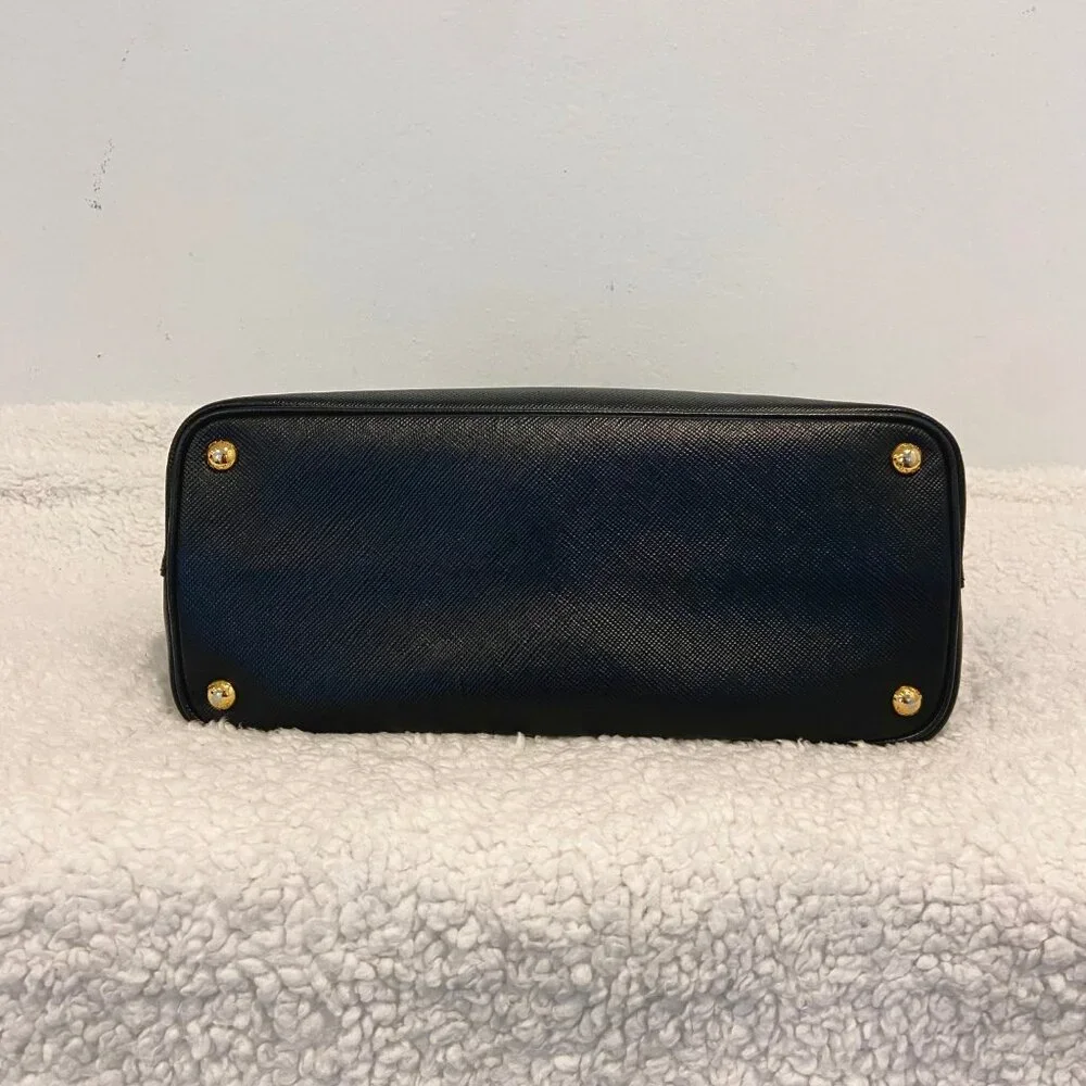 Prada Medium Saffiano Double Bag in Black / Red